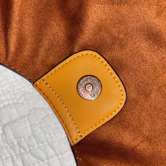 Sondra Roberts Large Double Handled Soft Pebbled Vegan Leather Hobo Purse - Picture 9 of 11